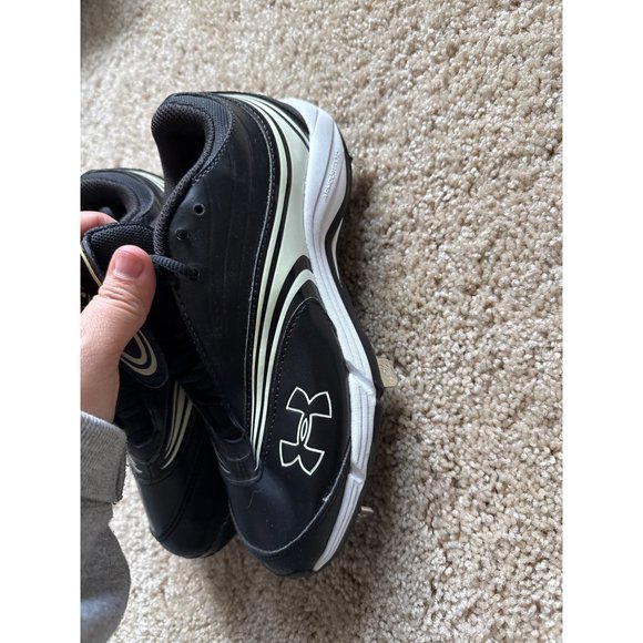 Under Armour Women’s Glyde IV ST Softball Shoes Metal Cleats Black Size 6 - Picture 2 of 6